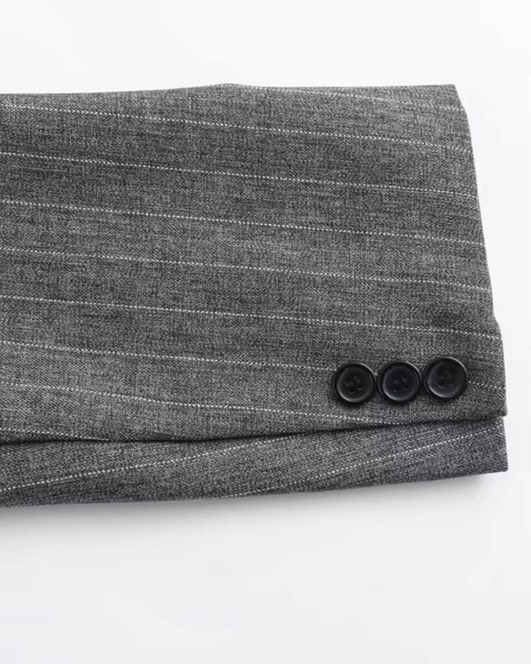 Chique Elegante Grijze Krijtstreep Blazer voor Dames