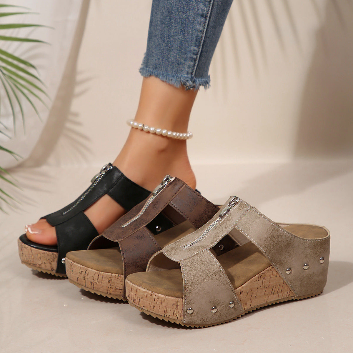 Evoir™ – Sleehak Sandalen met Open Teen